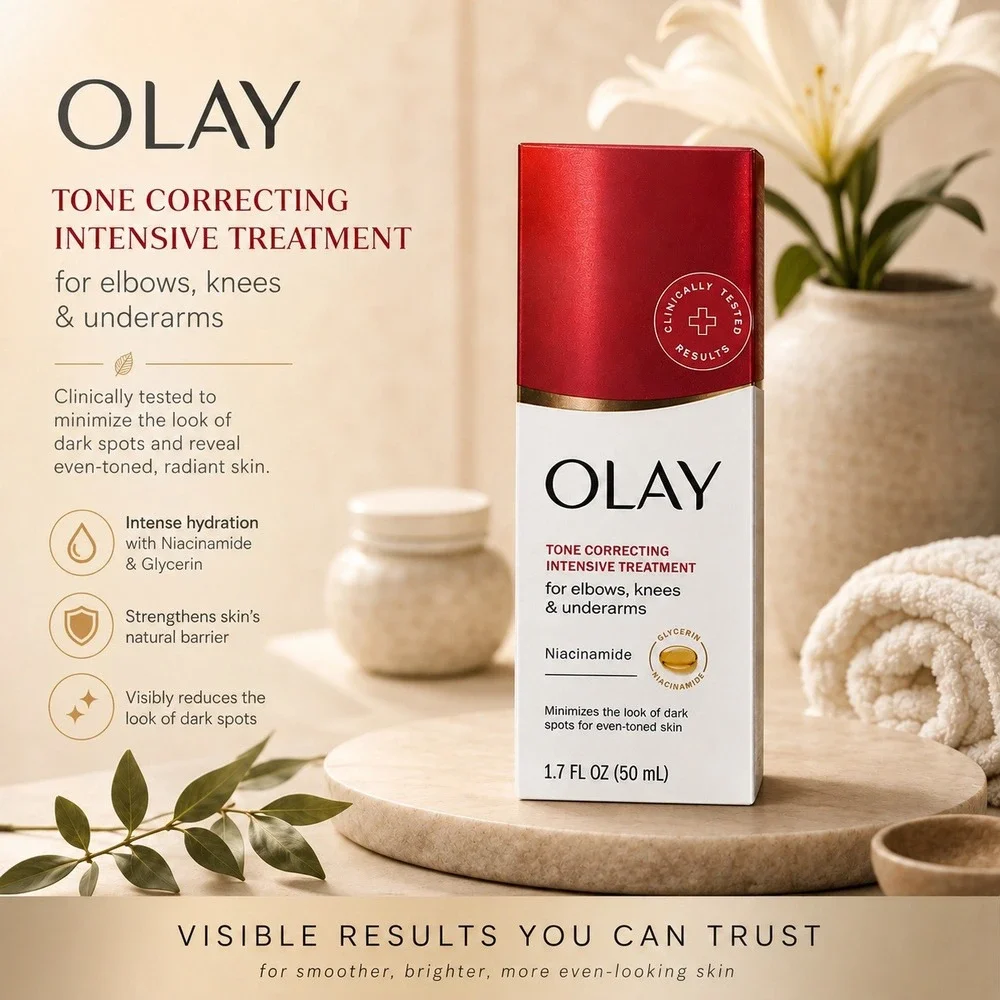 Olay Tone Correcting Intensive Treatment Niacinamide Elbow Knee Underarm 1.7oz